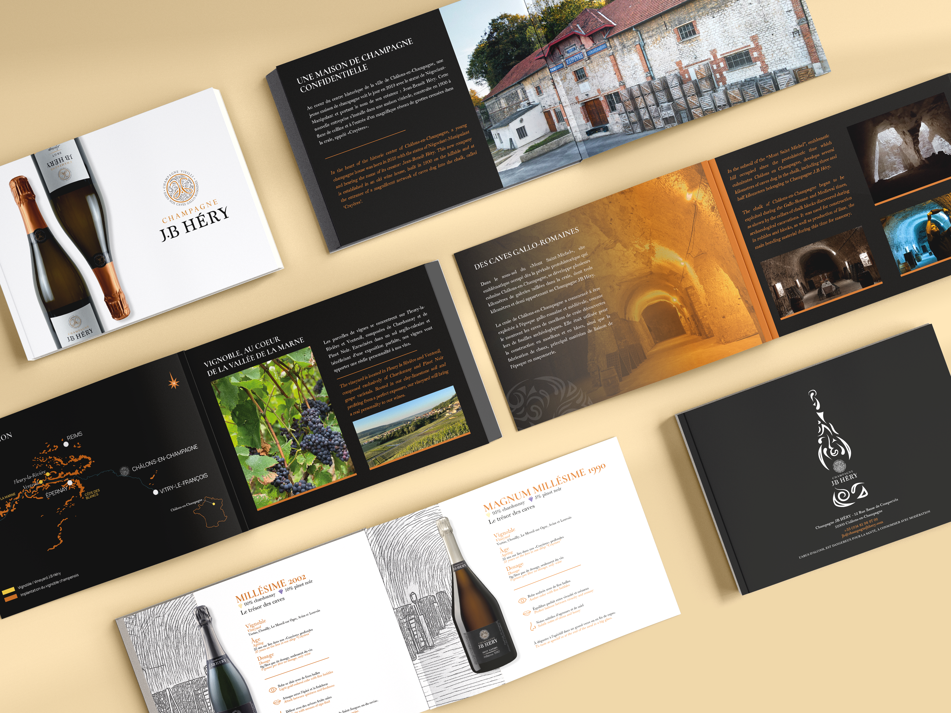 support de communication - champagne - jb héry