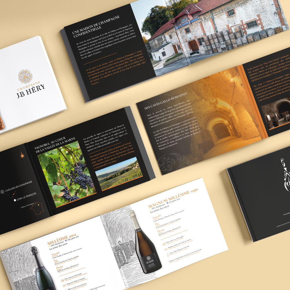 support de communication - champagne - jb héry